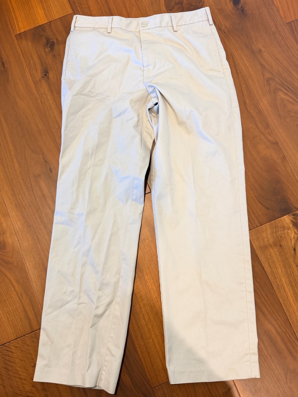 Izod Men's Light Khaki Straight-Leg Chinos
